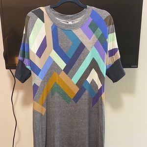 Multi/Grey Above Knee Dress